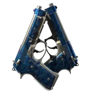 Dual Berettas | Cobalt Quartz (Well-Worn)