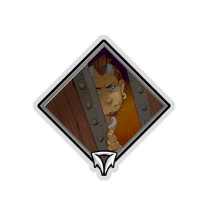 Glitter Crownfall Sticker - Blueheart Disciple