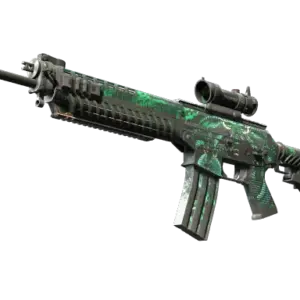 SG 553 | Dragon Tech (Battle-Scarred)