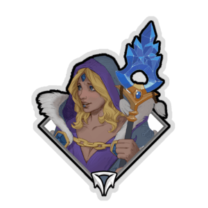 Gold Crownfall Sticker - Crystal Maiden (Staff)