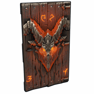 Molten Visage Wood Door