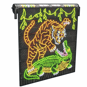 Neon Jungle Rule Garage Door