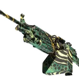 StatTrak™ M249 | Emerald Poison Dart (Minimal Wear)