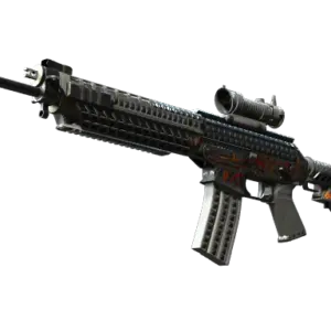 StatTrak™ SG 553 | Heavy Metal (Well-Worn)