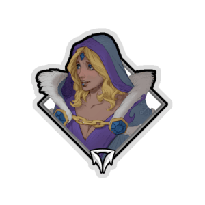 Gold Crownfall Sticker - Crystal Maiden