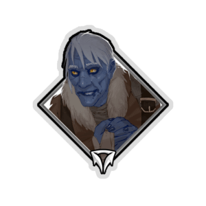 Gold Crownfall Sticker - Nezzo the Merchant