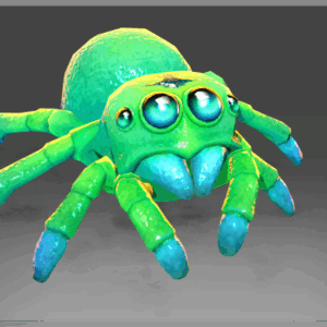 Inscribed Lycosidae's Spiderling