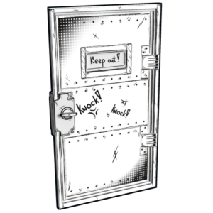 Comics Armored Door