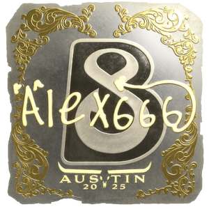 Sticker | alex666 (Gold) | Austin 2025