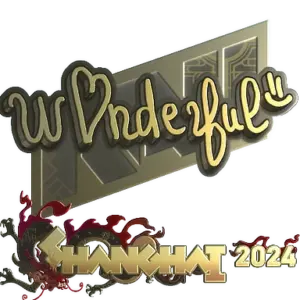 Sticker | w0nderful (Gold) | Shanghai 2024