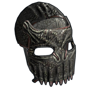 Black Alligator Metal Facemask