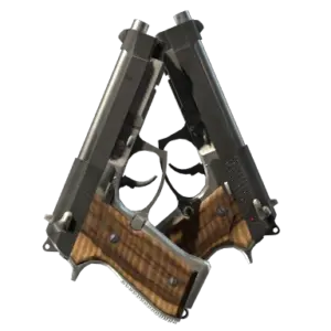 Dual Berettas | Black Limba (Minimal Wear)