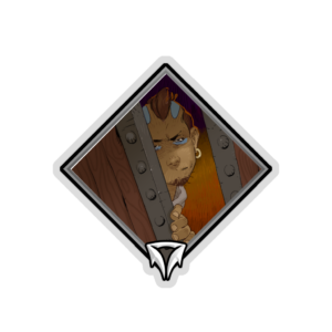 Gold Crownfall Sticker - Blueheart Disciple