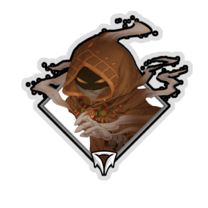 Gold Crownfall Sticker - Vespis the Sand Djinn