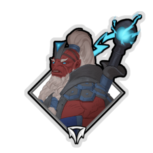 Gold Crownfall Sticker - Disruptor