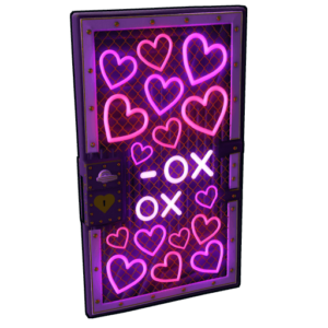 Neon Hearts Sheet Metal Door