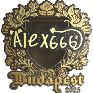 Sticker | alex666 (Gold) | Budapest 2025