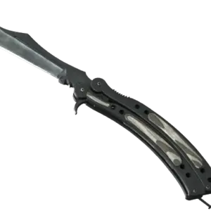 ★ StatTrak™ Butterfly Knife | Black Laminate (Well-Worn)