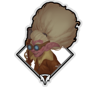 Gold Crownfall Sticker - Beadie