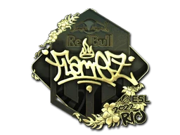 Sticker | FlameZ (Gold) | Rio 2022