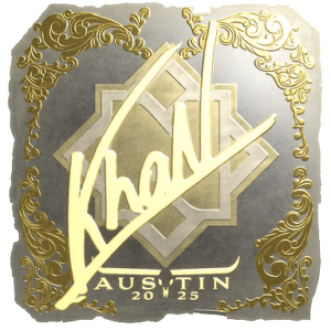 Sticker | khaN (Gold) | Austin 2025