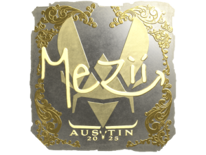 Sticker | mezii (Gold) | Austin 2025