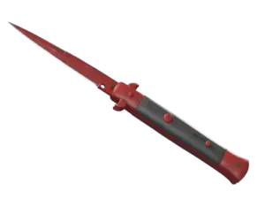 ★ Stiletto Knife | Crimson Web (Well-Worn)