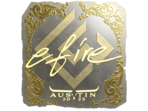 Sticker | efire (Gold) | Austin 2025